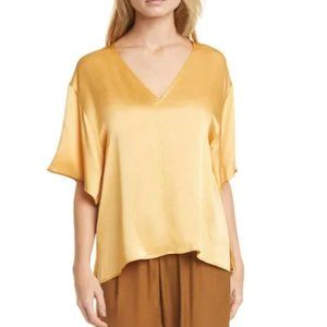 VINCE | V-Neck Gold Blouse (Never Worn!)